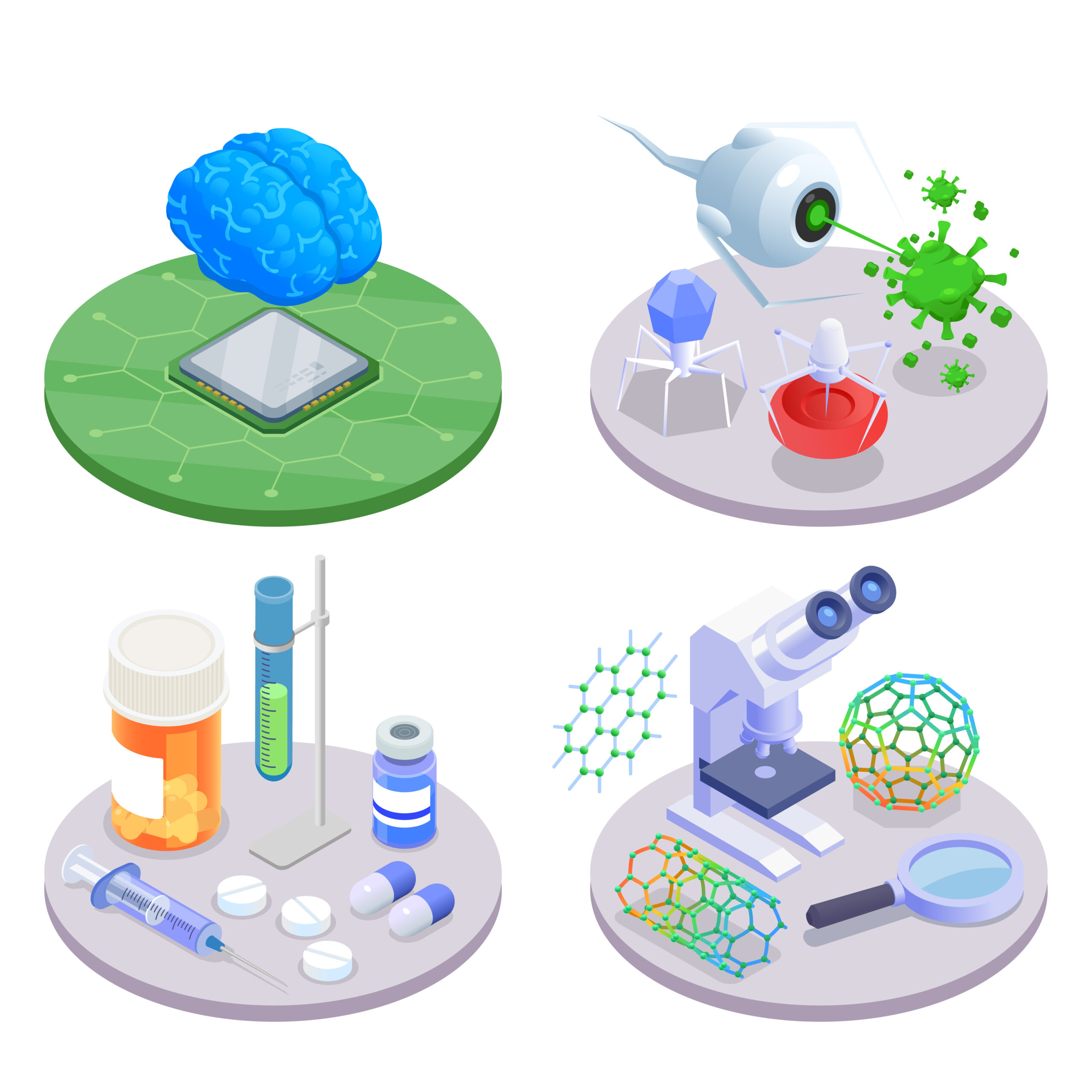 Nanotechnology Isometric Design Concept
